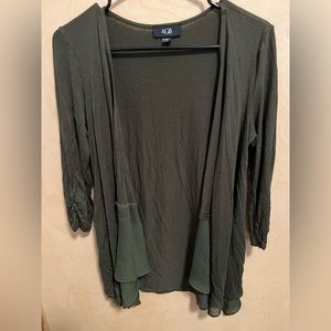Army green thin cardigan:)